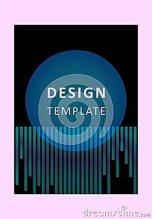 Cover template graphic geometric and glitch elements. Desing template. Abstract posers art graphic background Vector Illustration