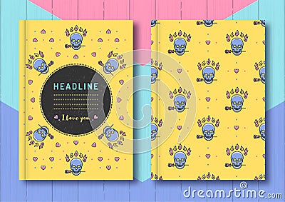 Cover template notebook, brochure, diary and notepad Vector illustration Vector Illustration