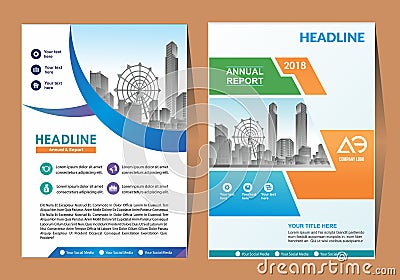 Cover template a4 size. Business brochure design. Annual report cover. Vector illustration. Vector Illustration