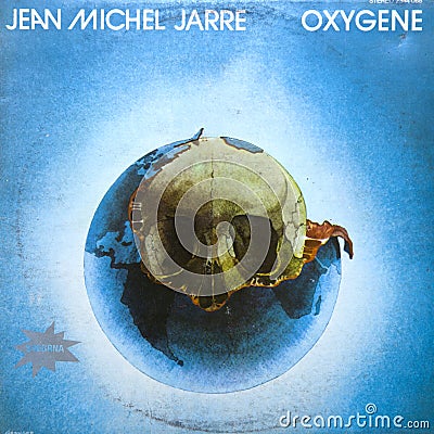 Cover of album Oxygene by Jean-Michel Jarre Editorial Stock Photo