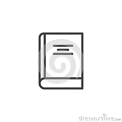 Covered book outline icon Vector Illustration