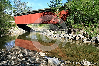 Covered Bridge Stock Photo