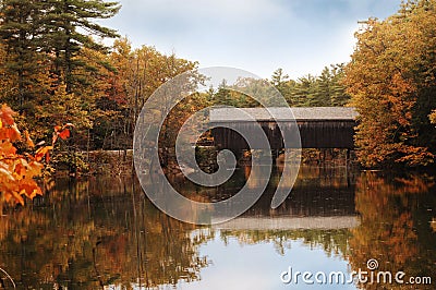 Covered bridge Stock Photo