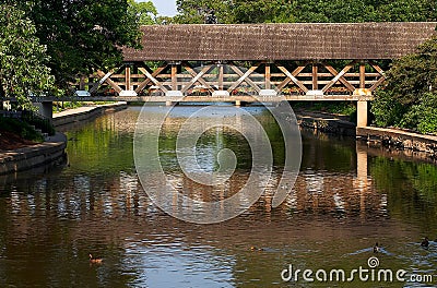 Covered Bridge Stock Photo