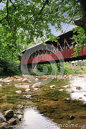 Covered Bridge Stock Photo