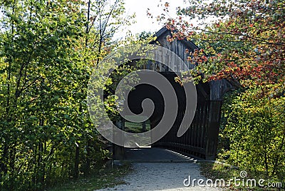 Covered bridge Contoocook River Stock Photo