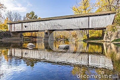 Covered Bridge at Darlington Stock Photo