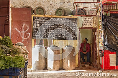 Covered market in Meknes, Morocco Editorial Stock Photo