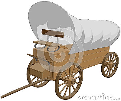 Covered Wagon Stock Photo