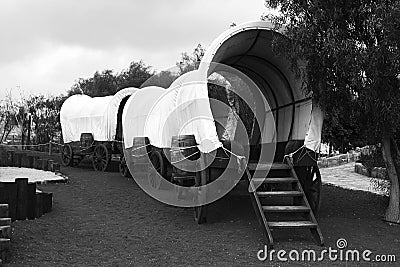 Covered wagons Stock Photo