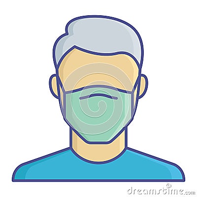Covered your mouth Flat Style vector icon which can easily modify or edit Vector Illustration