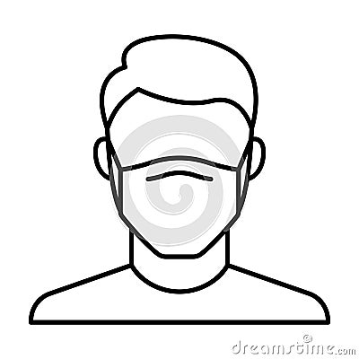 Covered your mouth Line Style vector icon which can easily modify or edit Vector Illustration