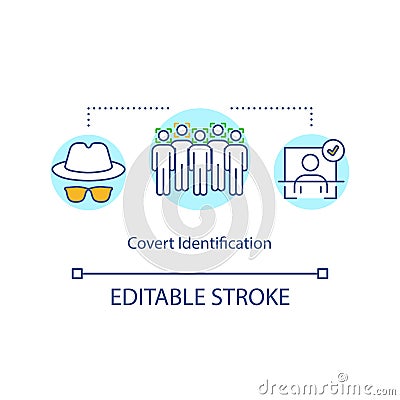 Covert identification concept icon Vector Illustration