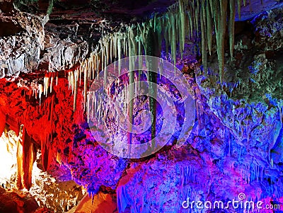 Genova Caves are located in Palma de Mallorca, Spain. Stock Photo