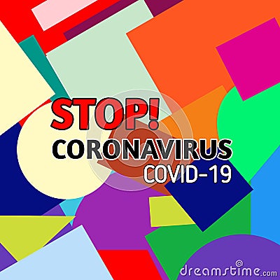 Covid background with fulcolor Stock Photo