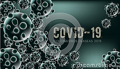 Covid-19 background template Vector Illustration