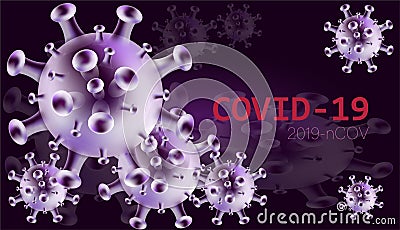 COVID-2019 background template 2 Vector Illustration