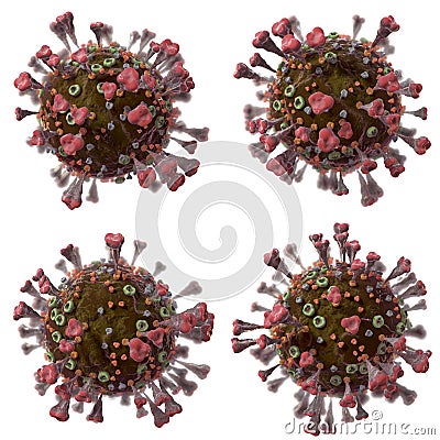 COVID - 19 COrona VIrus sprite sheet Texture Stock Photo