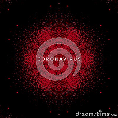 Covid 19 Coronavirus Black Red Abstract Background Stock Photo