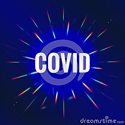 Covid 19 Coronavirus Blue City Header Stock Photo