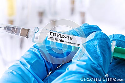 Covid-19 coronavirus booster vaccination concept Stock Photo