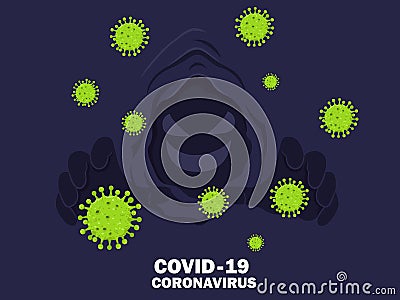 Covid 19 coronavirus epidemic. Concept design of an anti-virus campaign. Vector image illustration Vector Illustration