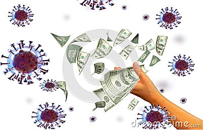 Covid-19 coronavirus financial aid support - 3d rendering Stock Photo