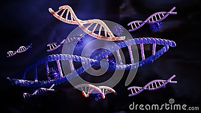 DNA COVID-19 Coronavirus Infections flue Viruses Stock Photo