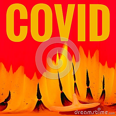 Covid 19 Coronavirus Header Colored Abstract Stock Photo