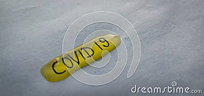 Covid 19, coronavirus letter 3d image Stock Photo