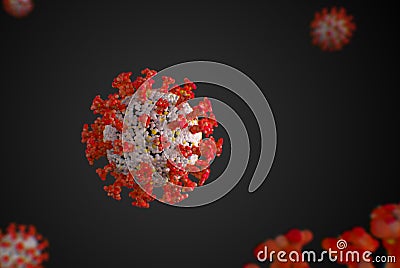 Covid-19 coronavirus a new strain that has a medical infection, 3d render virus design Stock Photo