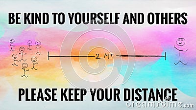 Covid-19 Outbreak Keep Your Distance Stock Photo