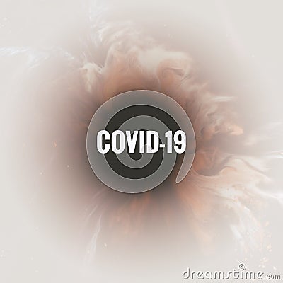 Covid-19 Coronavirus Outbreak Phsycodelic Colored Abstract Creative Background Stock Photo