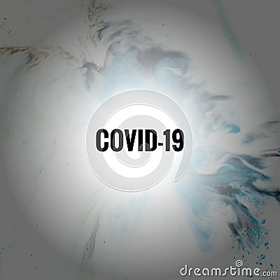 Covid-19 Coronavirus Outbreak Phsycodelic Colored Abstract Creative Background Stock Photo