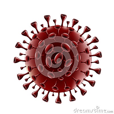 Covid-19 Coronavirus White Background Isolate Vector Illustration