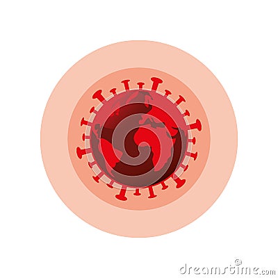 Covid19 CoronaVirus World Pandemia Vector Illustration