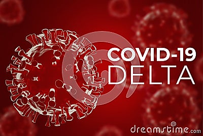 Coronavirus delta variant. Covid-19mutation Cartoon Illustration