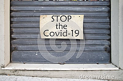 Covid-19 kills the economy Stock Photo