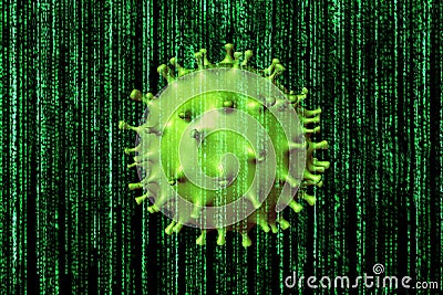 COVID-19 Matrix background Stock Photo