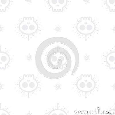 Covid 19-NCP Seamless pattern Skull shape Covid-19 coronavirus. Vector illustration deadly virus Coronavirus SARS-CoV-2 Vector Illustration