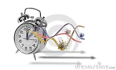 Covid pandemic effect results after pndemic graph analysis economy statistics space for your text message - 3d rendering Stock Photo