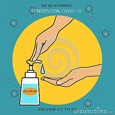 People washing hands. Personal hygiene. Disinfection, antibacterial washing. Vector illustration Vector Illustration