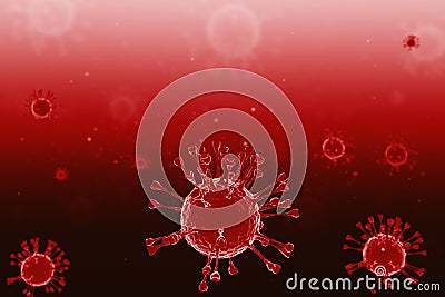 Covid Sars Mers Virus 3D Illustration concept design render for background Stock Photo