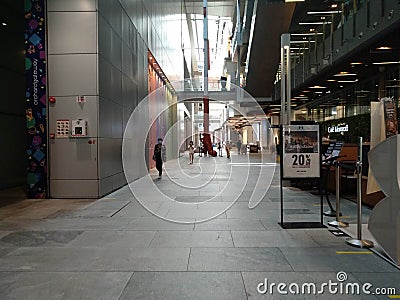 Covid - shopping at empty mall in Singapore Editorial Stock Photo