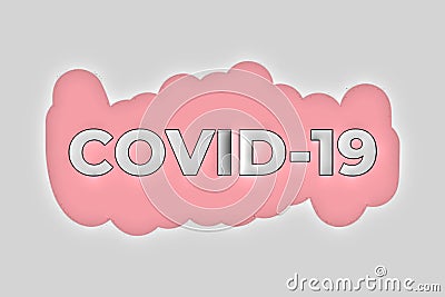 Covid-19 simple writing design and background Stock Photo