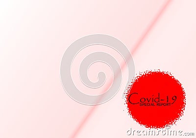 Covid-19 Special Report Pink Cover Graphics A3 size Stock Photo