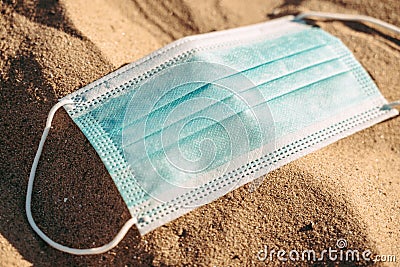Surgical mask distributed by the governement in Luxembourg Stock Photo