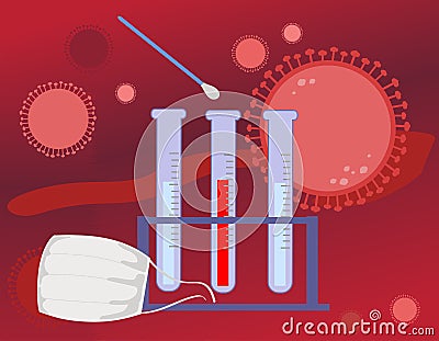 COVID-19 Swab Test vector illustration Vector Illustration