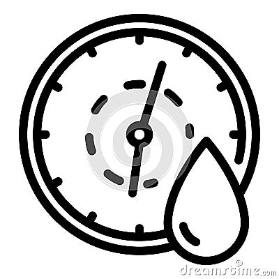 Covid test time period icon, outline style Vector Illustration