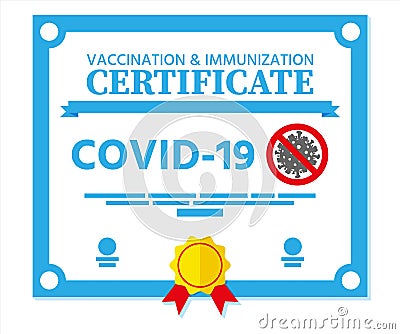 Covid-19 vaccination passport. Vector Illustration